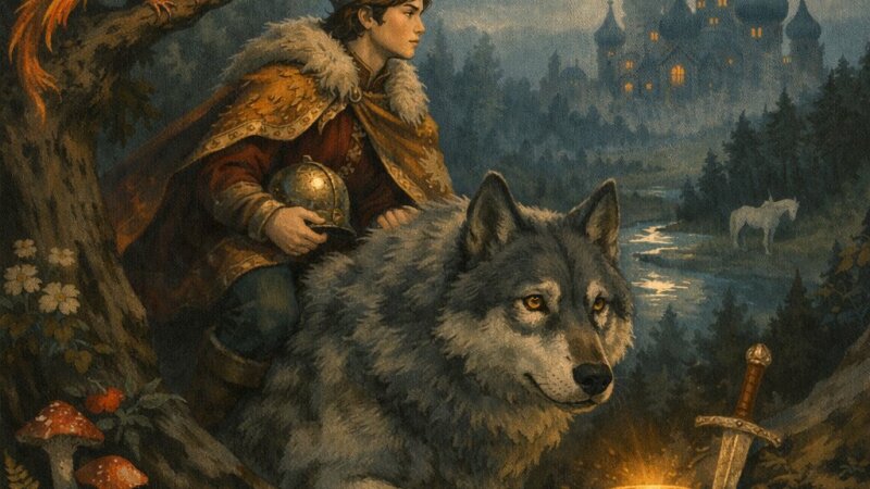 Ivana Carēviča un pelēkā vilka gleznojuma simboliskā analīze