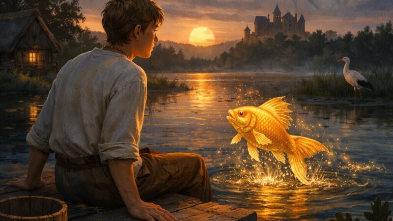 Mazā Jāņa un zelta zivs pasakas simbolika un nozīme