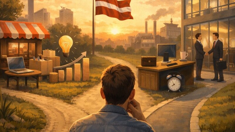 Uzņēmējdarbība vai darbs algotā darbā: kā izvēlēties karjeras ceļu