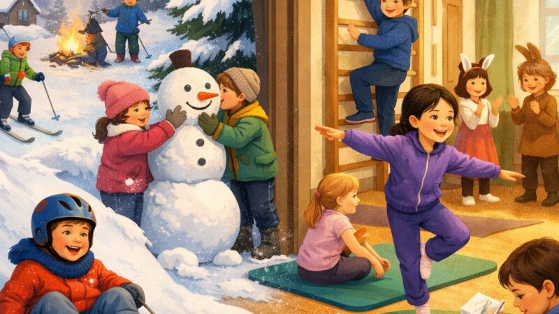 Ziemas festivāls un veselības diena: bērnu prasmju attīstība pirmsskolā